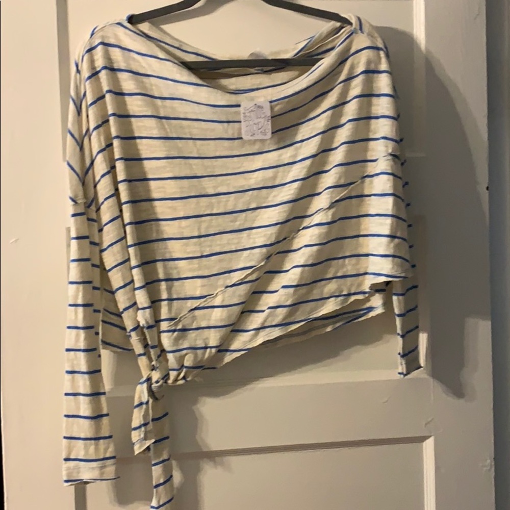 Free People Slouched Off Shoulder LongSleeve Shirt